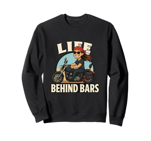 Life Behind Bars Damen Biker Sweatshirt Life Behind Bars Damen Biker Sweatshirt von DnD Design
