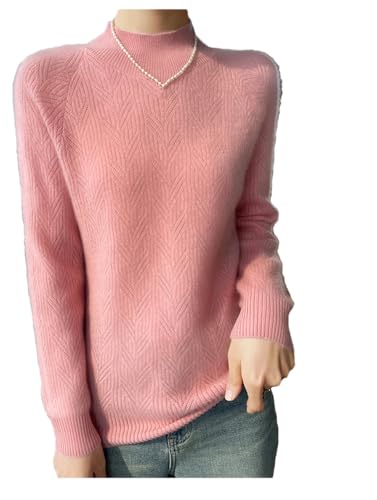 Dndrdhfb Damen Merino Wool Sweater Loose Long Sleeve Printed Knitted Bottoming Shirt, Pnnrk, XXL von Dndrdhfb