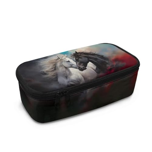 Dngkaoje Großes Federmäppchen für Mädchen und Jungen, ästhetisches Federmäppchen, Organizer mit Reißverschluss, niedliches Federmäppchen für die Schule, Cooles Pferd, L10.2xW4.5xH3.2 inches Dngkaoje Großes Federmäppchen für Mädchen und Jungen, ästhetisches Federmäppchen, Organizer mit Reißverschluss, niedliches Federmäppchen für die Schule, Cooles Pferd, L10.2xW4.5xH3.2 inches von Dngkaoje