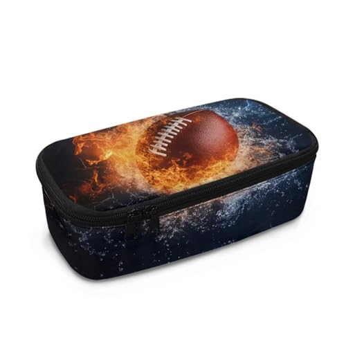 Dngkaoje Großes Federmäppchen für Mädchen und Jungen, ästhetisches Federmäppchen, Organizer mit Reißverschluss, niedliches Federmäppchen für die Schule, Flame Water Rugby, L10.2xW4.5xH3.2 inches Dngkaoje Großes Federmäppchen für Mädchen und Jungen, ästhetisches Federmäppchen, Organizer mit Reißverschluss, niedliches Federmäppchen für die Schule, Flame Water Rugby, L10.2xW4.5xH3.2 inches von Dngkaoje