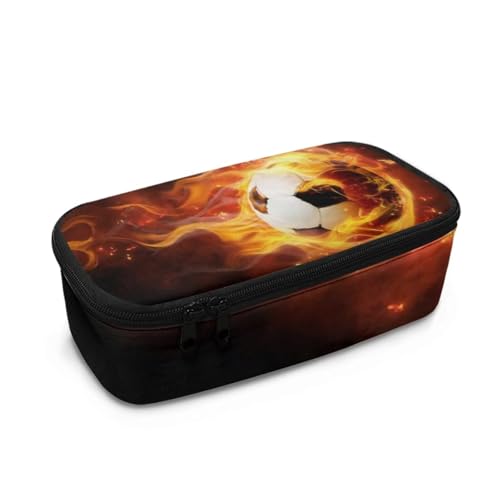 Dngkaoje Großes Federmäppchen für Mädchen und Jungen, ästhetisches Federmäppchen, Organizer mit Reißverschluss, niedliches Federmäppchen für die Schule, Flamme Wasserfußball, L10.2xW4.5xH3.2 inches Dngkaoje Großes Federmäppchen für Mädchen und Jungen, ästhetisches Federmäppchen, Organizer mit Reißverschluss, niedliches Federmäppchen für die Schule, Flamme Wasserfußball, L10.2xW4.5xH3.2 inches von Dngkaoje