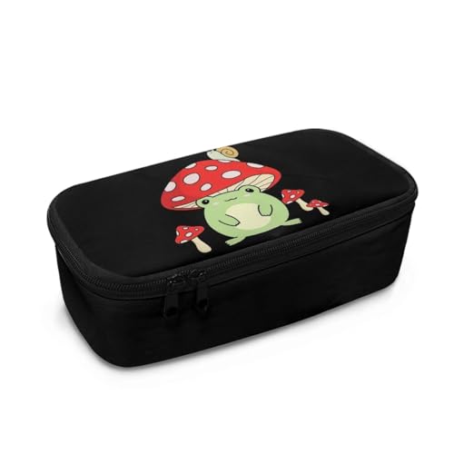 Dngkaoje Großes Federmäppchen für Mädchen und Jungen, ästhetisches Federmäppchen, Organizer mit Reißverschluss, niedliches Federmäppchen für die Schule, Niedlicher Pilzfrosch, L10.2xW4.5xH3.2 inches Dngkaoje Großes Federmäppchen für Mädchen und Jungen, ästhetisches Federmäppchen, Organizer mit Reißverschluss, niedliches Federmäppchen für die Schule, Niedlicher Pilzfrosch, L10.2xW4.5xH3.2 inches von Dngkaoje