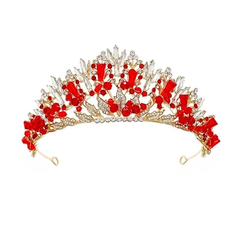 Damen Braut Hochzeit Krone Strass Tiara Haarbänder Kopfschmuck Zubehör, Strass von Dninmim
