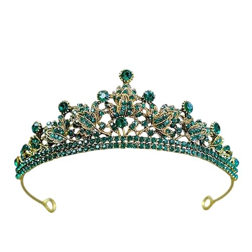 Damen Hochzeit Braut Strass Tiaras Krone Party Prinzessin Kopfschmuck Haarschmuck, Einheitsgröße, Metall von Dninmim