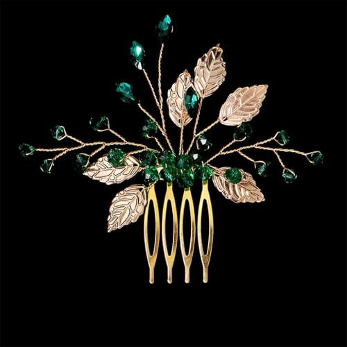 Damen Perlen Haarkamm Hochzeit Party Schmuck Strass Seite Pony Haarspange Kopfschmuck A von Dninmim