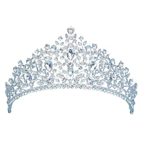 Damen Strass Braut Tiaras Krone Abschlussball Geburtstag Party Haarschmuck, Einheitsgröße, Metalllegierung von Dninmim