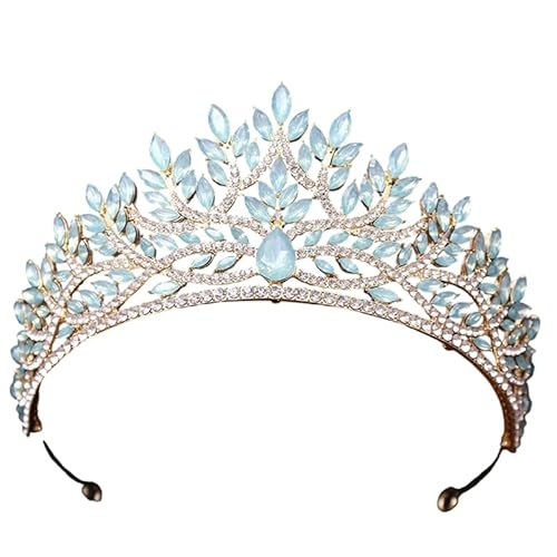 Damen Strass Krone Tiaras Braut Hochzeit Kleid Krone Haarschmuck Party Geburtstag Kopfschmuck, Einheitsgröße, Strass von Dninmim