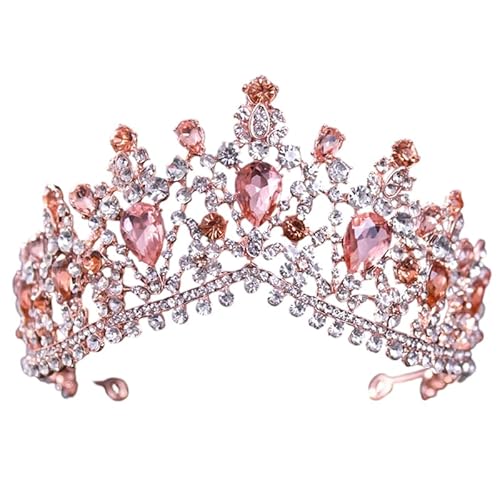 Damen Strass Wassertropfenkronen und Diademe Vintage Braut Hochzeit Haarschmuck Schmuck, Strass von Dninmim