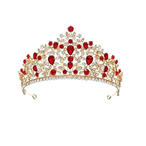 Dninmim Damen Braut Hochzeit Krone Strass Tiara Haarbänder Kopfschmuck Zubehör 2 von Dninmim