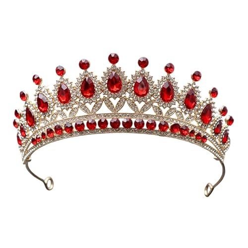 Dninmim Damen Strass Braut Tiara Hochzeit Krone Haarschmuck für Braut Vintage Kopfbedeckung 2 von Dninmim