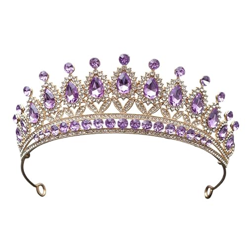 Dninmim Damen Strass Braut Tiara Hochzeit Krone Haarschmuck für Braut Vintage Kopfbedeckung 3 von Dninmim
