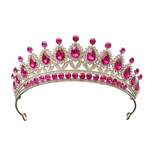 Dninmim Damen Strass Braut Tiara Hochzeit Krone Haarschmuck für Braut Vintage Kopfbedeckung 7 von Dninmim