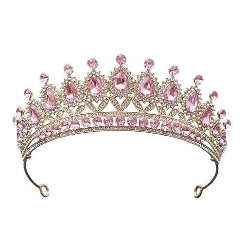 Dninmim Damen Strass Braut Tiara Hochzeit Krone Haarschmuck für Braut Vintage Kopfbedeckung 8 von Dninmim