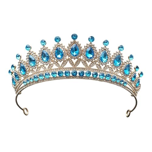 Dninmim Damen Strass Braut Tiara Hochzeit Krone Haarschmuck für Braut Vintage Kopfbedeckung 9 von Dninmim