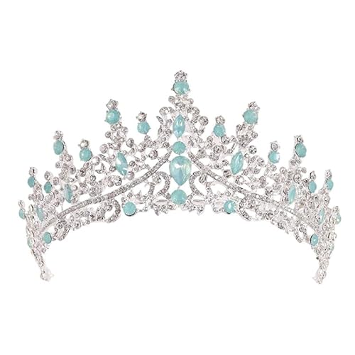 Dninmim Damen Strass Braut Tiaras Kronen Kopfbedeckung Hochzeit Haar Kleid Schmuck Accessoires Silber En8 Opal von Dninmim