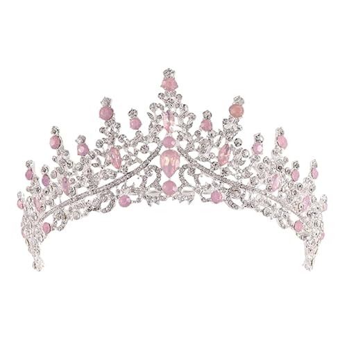 Dninmim Damen Strass Braut Tiaras Kronen Kopfbedeckung Hochzeit Haar Kleid Schmuck Accessoires Silber Pnnrk Opal von Dninmim
