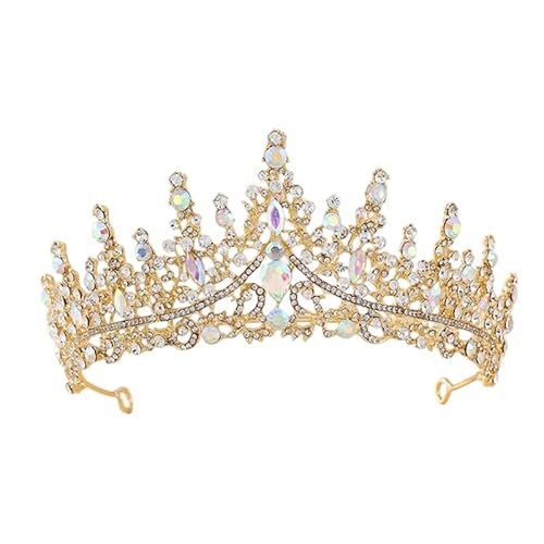 Dninmim Damen Strass Braut Tiaras Kronen Kopfbedeckung Hochzeit Haar Kleid Schmuck Zubehör Farbe von Dninmim