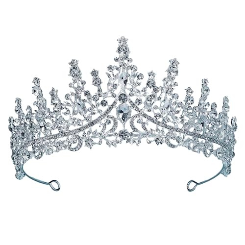 Dninmim Damen Strass Krone Prinzessin Haarschmuck Braut Hochzeit Tiara Schmuck Party Stirnband 2 von Dninmim