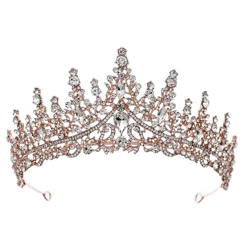 Dninmim Damen Strass Krone Prinzessin Haarschmuck Braut Hochzeit Tiara Schmuck Party Stirnband 3 von Dninmim