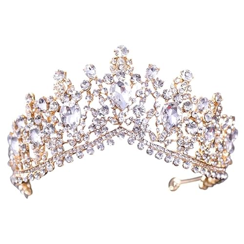 Dninmim Damen Strass Wassertropfenkronen und Diademe Vintage Braut Hochzeit Haarschmuck Schmuck 1 von Dninmim