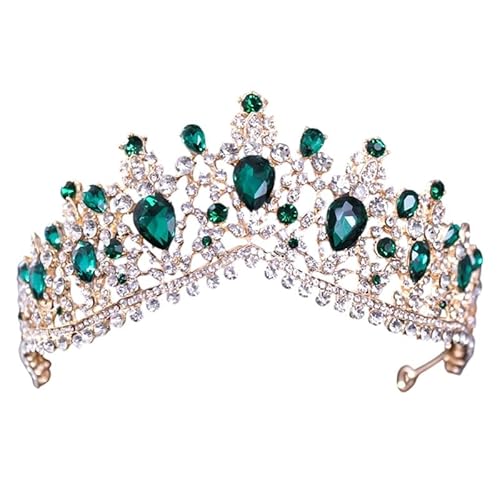 Dninmim Damen Strass Wassertropfenkronen und Diademe Vintage Braut Hochzeit Haarschmuck Schmuck En8 von Dninmim