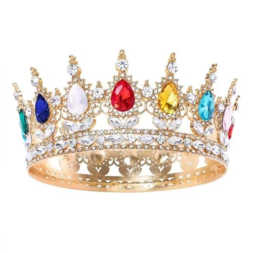 Dninmim Damen Vintage Braut Tiara Krone Kopfschmuck Abschlussball Braut Hochzeit Haarschmuck Zubehör 4 von Dninmim