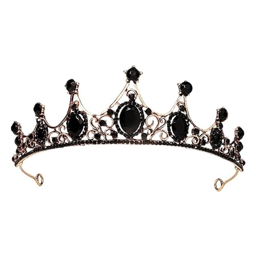 Dninmim Damen Vintage Gothic Strass Krone und Tiara Hochzeit Braut Haarschmuck 1 von Dninmim
