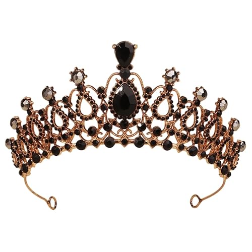 Dninmim Damen Vintage Gothic Strass Krone und Tiara Hochzeit Braut Haarschmuck 10 von Dninmim