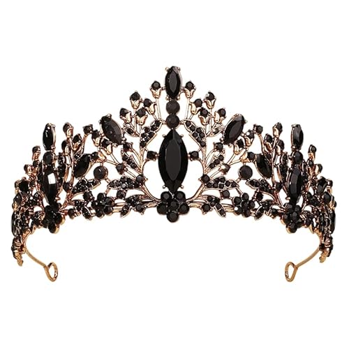 Dninmim Damen Vintage Gothic Strass Krone und Tiara Hochzeit Braut Haarschmuck 12 von Dninmim