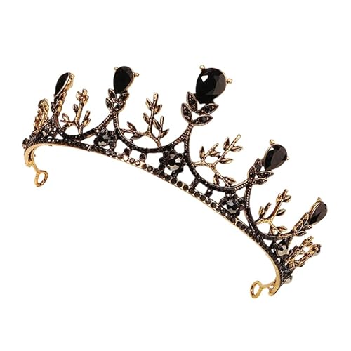 Dninmim Damen Vintage Gothic Strass Krone und Tiara Hochzeit Braut Haarschmuck 2 von Dninmim