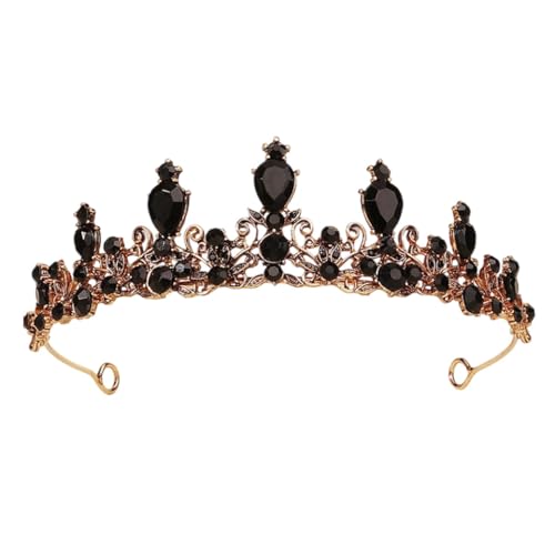 Dninmim Damen Vintage Gothic Strass Krone und Tiara Hochzeit Braut Haarschmuck 5 von Dninmim
