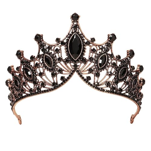 Dninmim Damen Vintage Gothic Strass Krone und Tiara Hochzeit Braut Haarschmuck 7 von Dninmim