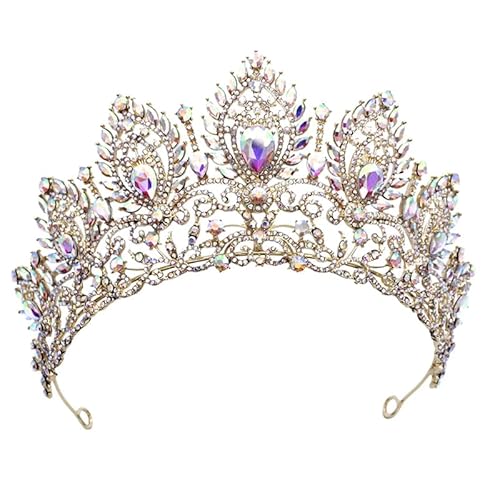 Dninmim Damen Vintage Krone Tiaras Hochzeitskleid Krone Haarschmuck Prinzessin Geburtstag Kopfschmuck 1 von Dninmim