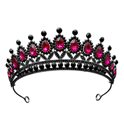 Dninmim Damen Vintage Strass Tiaras Kronen Abschlussball Tiara Braut Hochzeit Haarschmuck Schmuck 2 von Dninmim