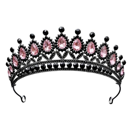 Dninmim Damen Vintage Strass Tiaras Kronen Abschlussball Tiara Braut Hochzeit Haarschmuck Schmuck 8 von Dninmim