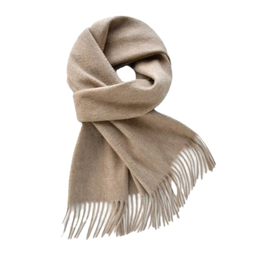 Dninmim Frauen Kaschmir Quasten Schal Herbst Winter Solide Wärme Erwachsene Schals Geschenke Für Frauen, khaki, One size von Dninmim