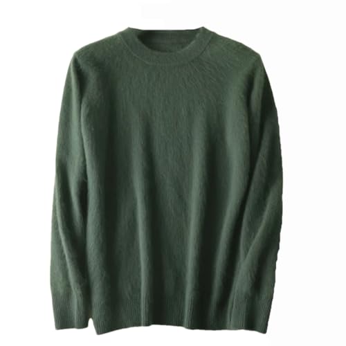 Dninmim Herren Kaschmir Pullover O-Neck Pullover Strickpullover Winter Langarm Pullover, Army En8, X-Large von Dninmim