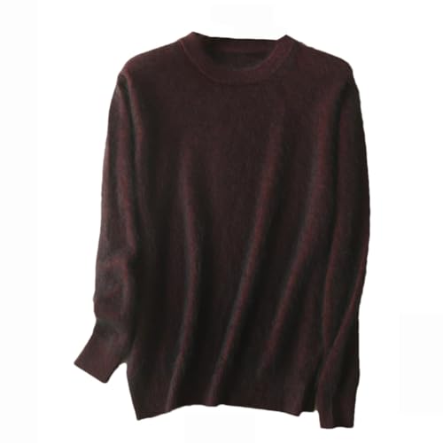 Dninmim Herren Kaschmir Pullover O-Neck Pullover Strickpullover Winter Langarm Pullover, Sandrot, Medium von Dninmim