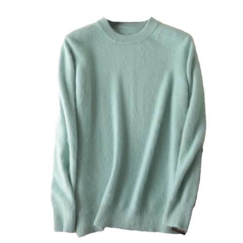 Dninmim Herren Kaschmir Pullover O-Neck Pullover Strickpullover Winter Langarm Pullover, mint, XX-Large von Dninmim