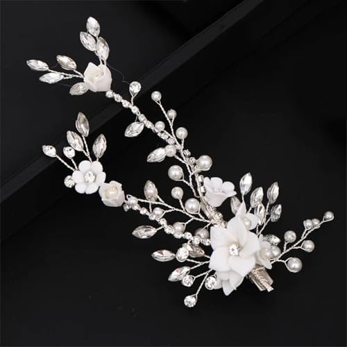 Haarkamm für Damen, Blume, Perlen, Haarspange, Haarnadel, Hochzeit, Haarschmuck, Schmuck, Stil 11 von Dninmim