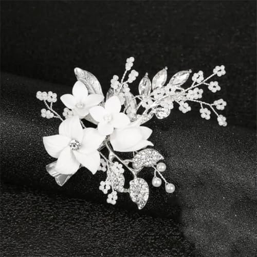 Haarkamm für Damen, Blume, Perlen, Haarspange, Haarnadel, Hochzeit, Haarschmuck, Schmuck, Stil 24 von Dninmim