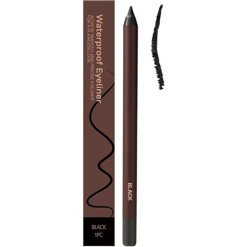 24 HR Waterproof Eyeliner Duo Sharpenable Eye Pencil, 24 HR Eyeliner Pencil, Waterproof Long-Lasting Eye Liner Pencils, Silky Smooth Eyeliners Pencils Non Smudging (Black) von Dnyun