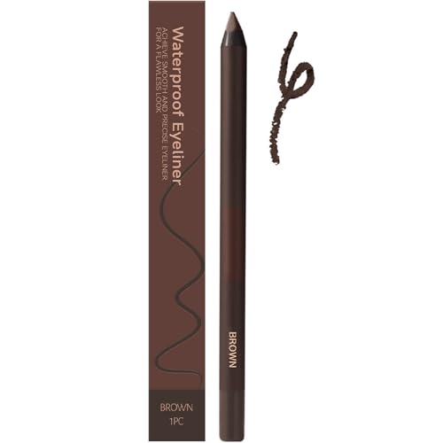 24 HR Waterproof Eyeliner Duo Sharpenable Eye Pencil, 24 HR Eyeliner Pencil, Waterproof Long-Lasting Eye Liner Pencils, Silky Smooth Eyeliners Pencils Non Smudging (Brown) von Dnyun