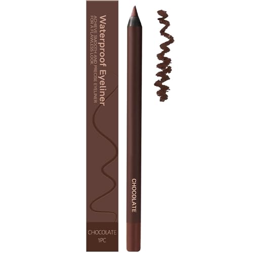 24 HR Waterproof Eyeliner Duo Sharpenable Eye Pencil, 24 HR Eyeliner Pencil, Waterproof Long-Lasting Eye Liner Pencils, Silky Smooth Eyeliners Pencils Non Smudging (Chocolate) von Dnyun