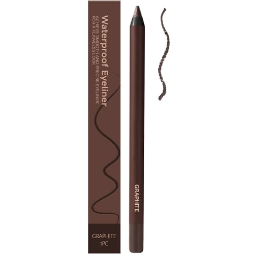 24 HR Waterproof Eyeliner Duo Sharpenable Eye Pencil, 24 HR Eyeliner Pencil, Waterproof Long-Lasting Eye Liner Pencils, Silky Smooth Eyeliners Pencils Non Smudging (Graphite) von Dnyun