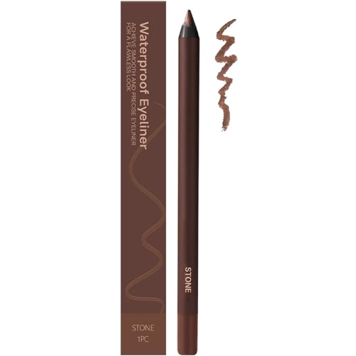 24 HR Waterproof Eyeliner Duo Sharpenable Eye Pencil, 24 HR Eyeliner Pencil, Waterproof Long-Lasting Eye Liner Pencils, Silky Smooth Eyeliners Pencils Non Smudging (Stone) von Dnyun