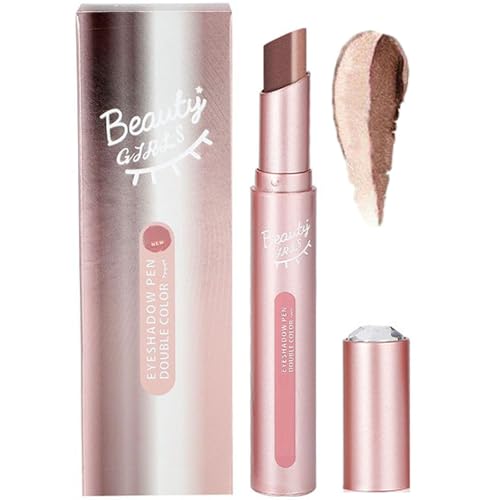 Glitter Gradient Eyeshadow Stick, 2 in 1 Cream Eyeshadow Stick, Two Tone Eye Shadow Sticks, Waterproof Gradient Shimmer Eye-Shadow Sticks (04#) von Dnyun