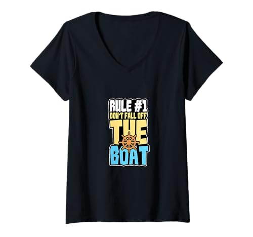 Damen Regel 1 Nicht vom Boot Fallen Schiffsregel Bootskapitän T-Shirt mit V-Ausschnitt Damen Regel 1 Nicht vom Boot Fallen Schiffsregel Bootskapitän T-Shirt mit V-Ausschnitt von Do Not Fall Off The Boat Boating Captain Gifts