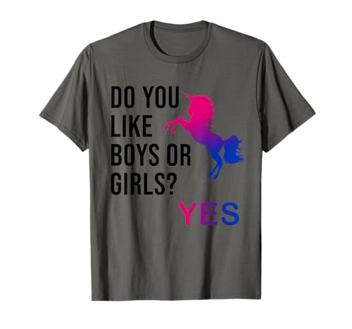 Do You Like Boys or Girls Yes Shirt,Bi Pride Flag Tops,LGBTQ T-Shirt von Do You Like Boys or Girls Yes T Shirt,Bi LGBT Tees