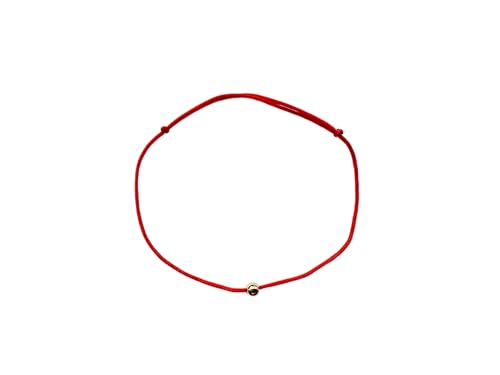 Red String Kabbalah Bracelet with Genuine 14k Gold-Filled Bead – Handmade Unisex Make a Wish Red String Bracelet for Protection & Good Luck – Adjustable, Waterproof Wristband with Certificate von Do.Dreamss